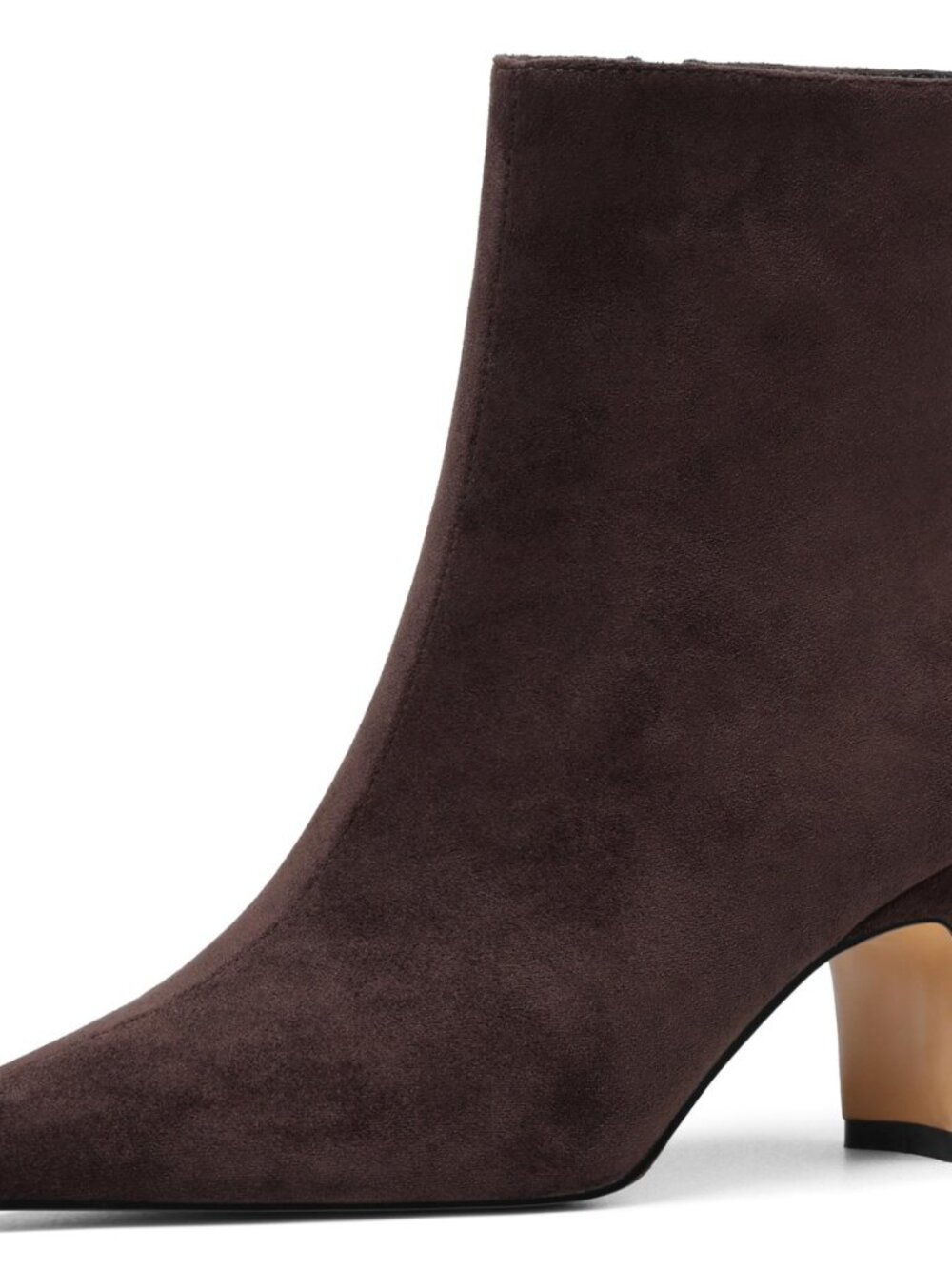 Womens Ankle Boots Square Toe Short Low Heel Booties Side Zipper